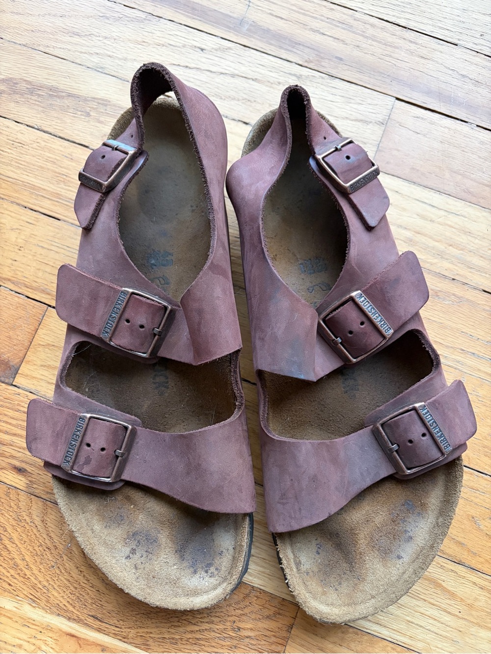Men’s Brown Triple-Strap Birkenstocks